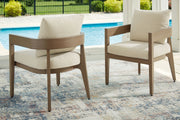 Serene Bay - Dark Brown / White - Arm Chair With Cushion (Set of 2) - JaxCo Furniture