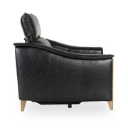 Cullman - Leather Power Recliner Accent Chair - Black - JaxCo Furniture