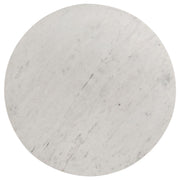 Astoria - Round Genuine Marble Coffee Table - White - JaxCo Furniture