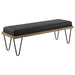 Chad - Denim Upholstered Accent Bench - Dark Blue - JaxCo Furniture