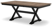 Wildenauer - Brown / Black - Rectangular Dining Extension Table - JaxCo Furniture