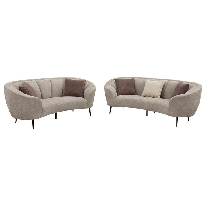 Ellorie - Upholstered Curved Sofa Set