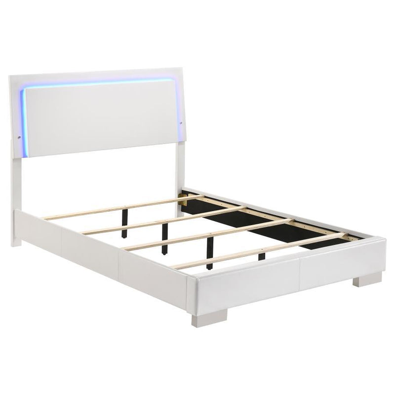 Felicity - Wood LED Panel Bed - JaxCo Furniture