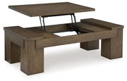 Rosswain - Warm Brown - Lift Top Cocktail Table - JaxCo Furniture