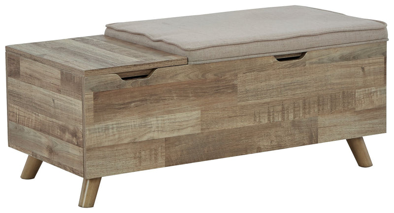 Gerdanet - Beige - Storage Bench - JaxCo Furniture