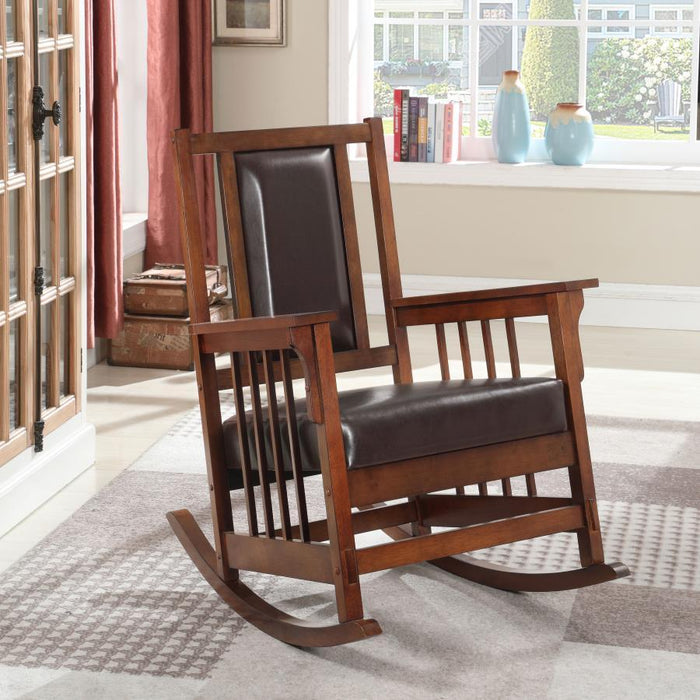 Ida - Upholstered Rocking Chair - Tobacco - JaxCo Furniture