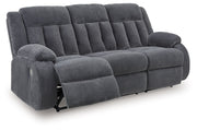 Observation - Steel - Reclining Power Sofa With Drop Down Table - JaxCo Furniture