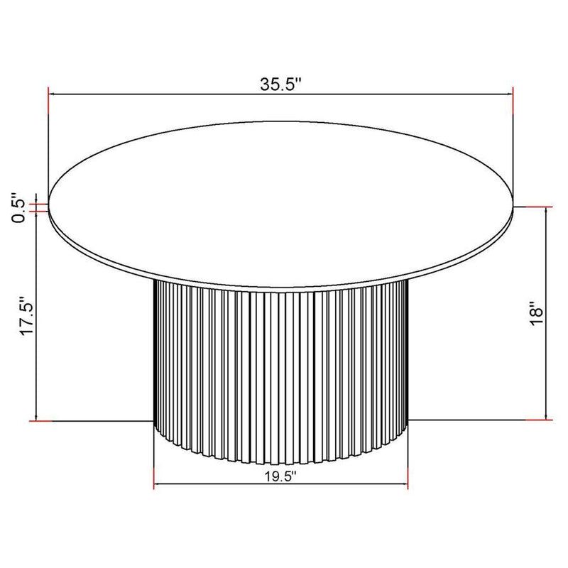 Rowena - Round Sintered Stone Table - JaxCo Furniture