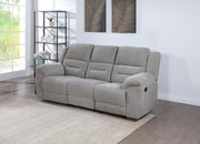 Gilson - Chenille Upholstered Reclining Sofa - Gray - JaxCo Furniture