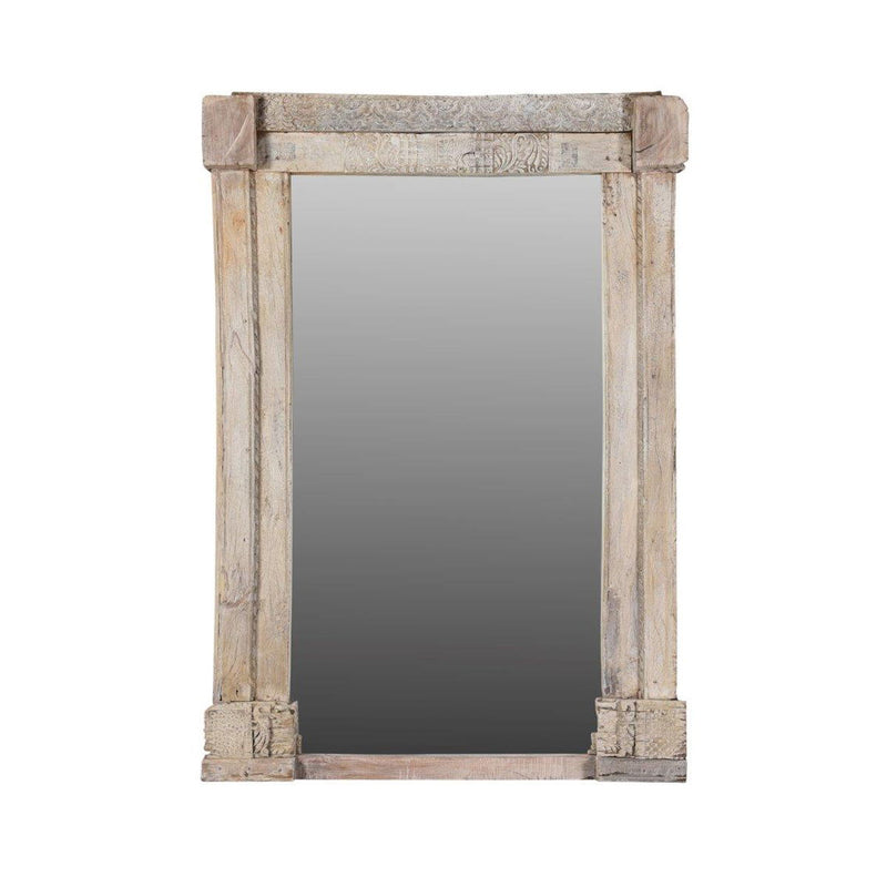Alta - Floor Mirror - Antique White - JaxCo Furniture