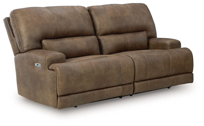 Beckley Place - Earth - 2 Seat Power Reclining Sofa With Adjustable Headrest - JaxCo Furniture