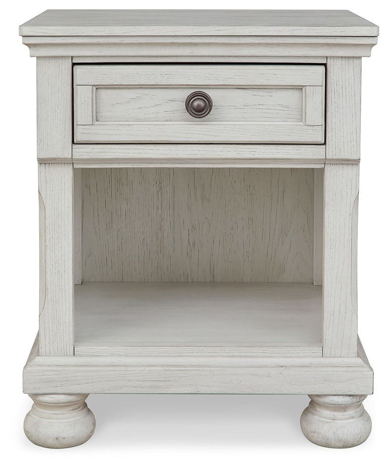 Robbinsdale - Antique White - One Drawer Night Stand - JaxCo Furniture