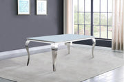 Carone - Rectangular Glass Top Dining Table - JaxCo Furniture