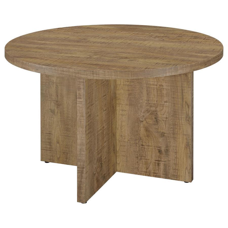 Jamestown - Round Composite Wood Dining Table - Mango - JaxCo Furniture