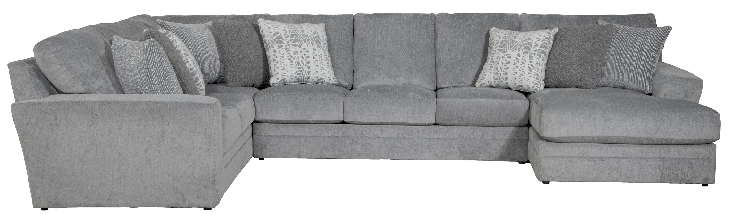 Glacier - 3 Piece Sectional And 9 Included Accent Pillows - JaxCo Furniture