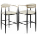 Tina - Metal Pub Height Bar Stool With Upholstered Back And Seat (Set of 2) - JaxCo Furniture