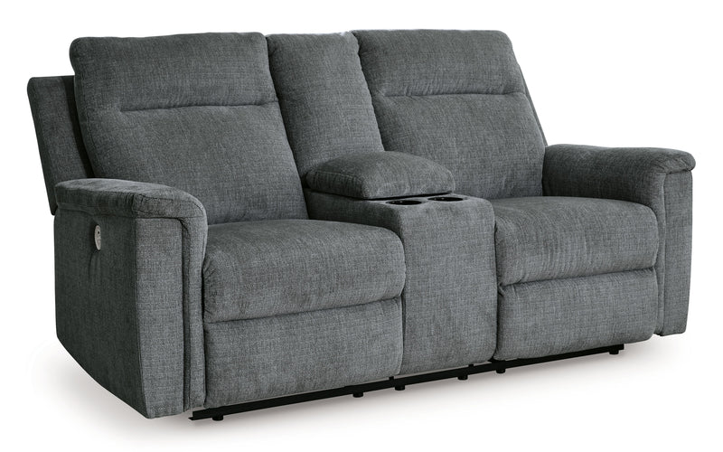 Barnsana - Dbl Power Reclining Loveseat With Console - JaxCo Furniture