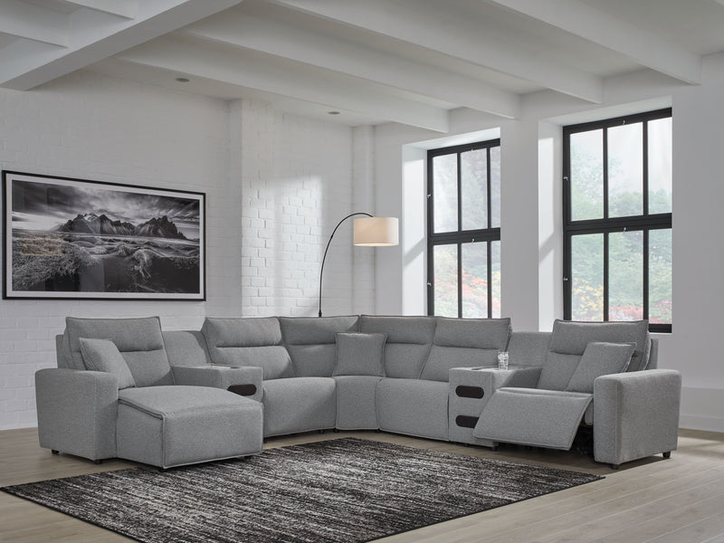 ModMax II - Salt And Pepper - Reclining Sectional - JaxCo Furniture