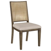 Matisse - Woven Rattan Back Dining Side Chair Brown (Set of 2) - Dark Brown - JaxCo Furniture