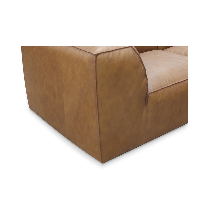 Form - Classic L Modular Leather Sectional - Light Brown - JaxCo Furniture