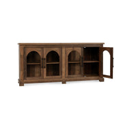 Zion - Wood 4 Door Cabinet - Natural - JaxCo Furniture