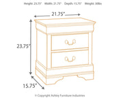 Alisdair - Reddish Brown - Two Drawer Night Stand - JaxCo Furniture