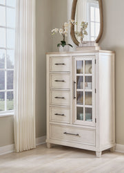 Shaybrock - Antique White / Brown - Door Chest - JaxCo Furniture