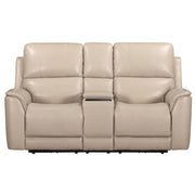 Easton - Zero Gravity Power Reclining Tilt Console Loveseat P3 - Steamboat Quartz - JaxCo Furniture