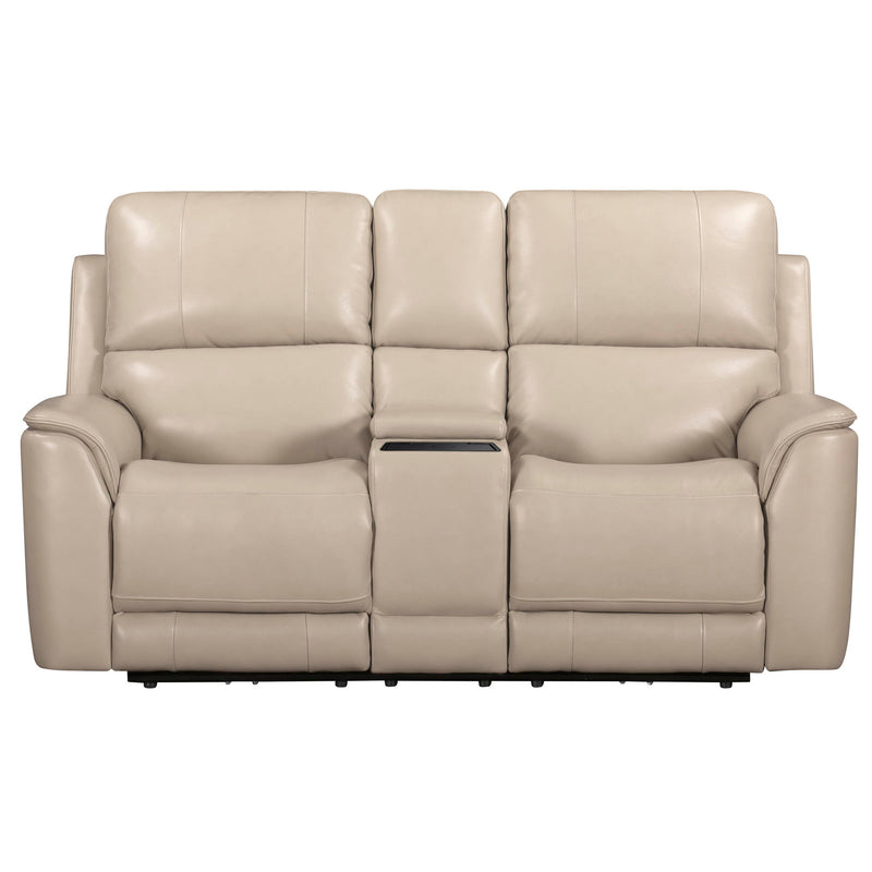 Easton - Zero Gravity Power Reclining Tilt Console Loveseat P3 - Steamboat Quartz - JaxCo Furniture