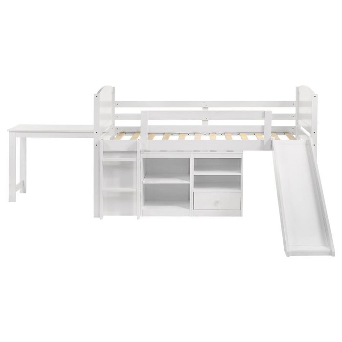 Millie - Twin Workstation Loft Bed - White - JaxCo Furniture