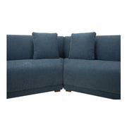 Fraser - 3 Piece Modular Sectional With Wedge Slipper - Deep Blue - JaxCo Furniture