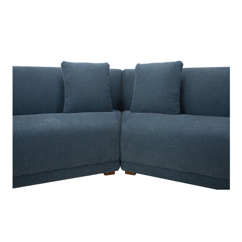 Fraser - 3 Piece Modular Sectional With Wedge Slipper - Deep Blue - JaxCo Furniture