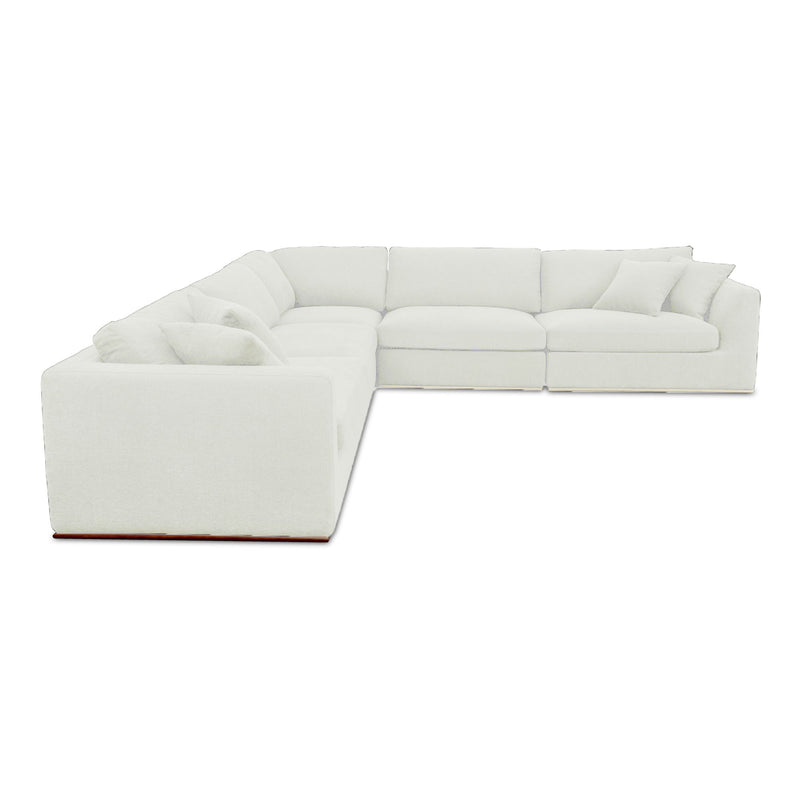 Rue - Classic L Modular Sectional - Off White - JaxCo Furniture