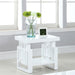 Schmitt - Rectangular Side End Table - White High Gloss - JaxCo Furniture