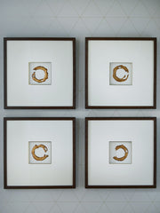 Dallbourne - White / Gold Finish - Wall Art Set (Set of 4) - JaxCo Furniture