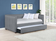 Brodie - Upholstered Twin Daybed With Trundle - Gray - JaxCo Furniture
