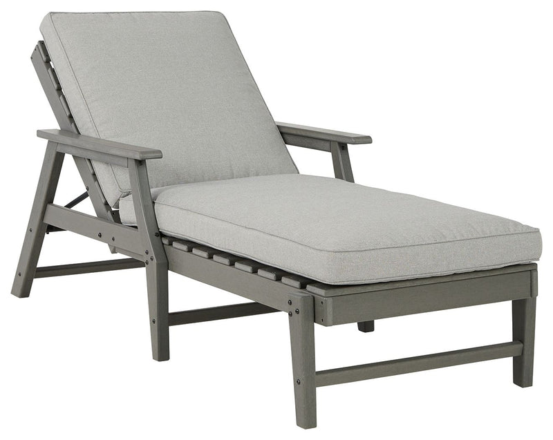 Visola - Gray - Chaise Lounge with Cushion - JaxCo Furniture