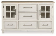 Shaybrock - Antique White / Brown - Dresser - JaxCo Furniture