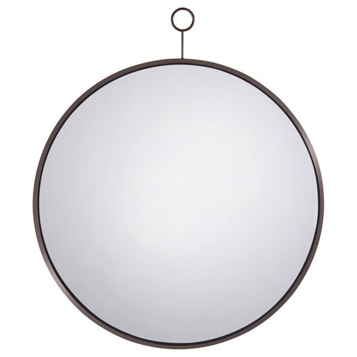 Gwyneth - Round Wall Mirror - Black Nickel - JaxCo Furniture