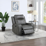 Raelynn - Upholstered Track Arm Recliner - JaxCo Furniture