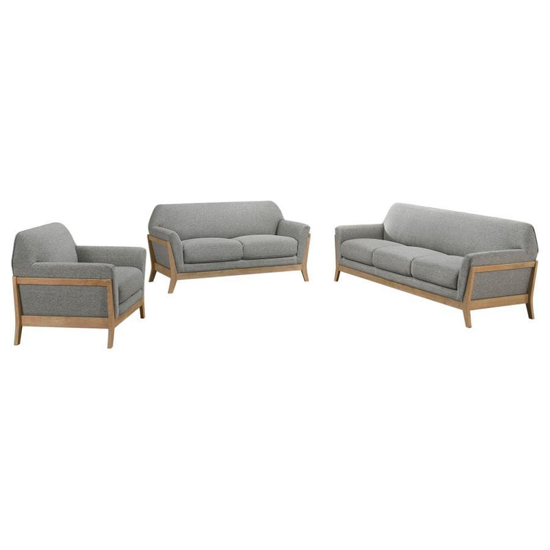 Vaughn - Fabric Upholstered Flared Arm Sofa Set - JaxCo Furniture