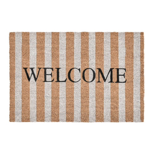 Doormats - Striped Welcome Doormat - JaxCo Furniture