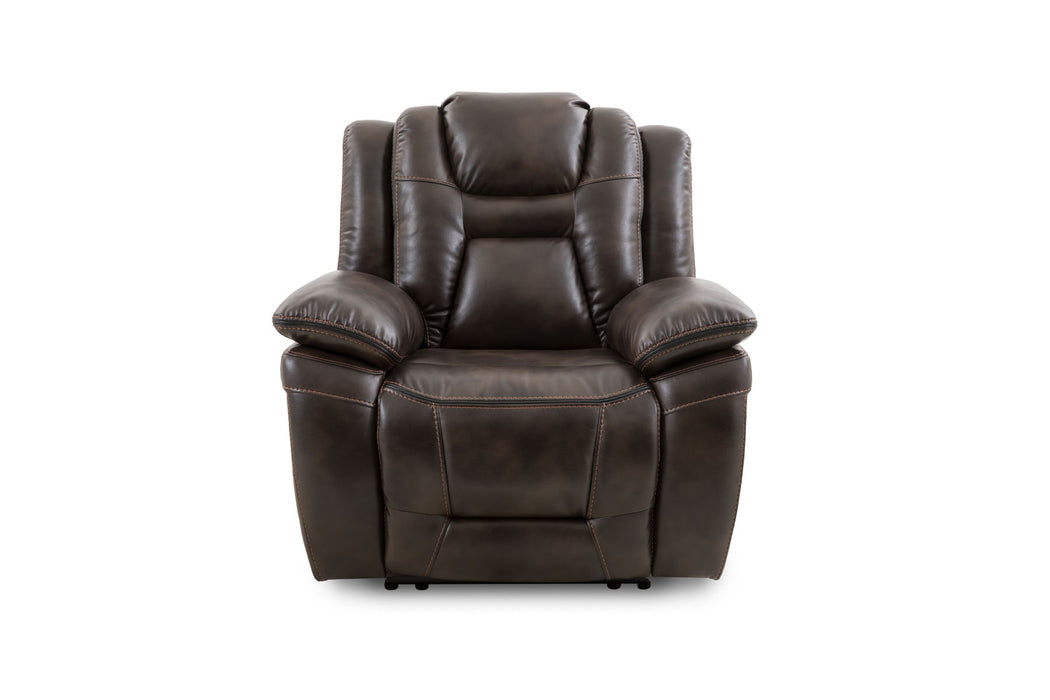 Oportuna - Dual Power Recliner Coffee - Dark Brown - JaxCo Furniture