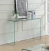 Ripley - Tempered Bent Glass Entryway Console Table - Clear - JaxCo Furniture