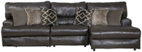 Como - 3 Piece Italian Leather Match Reclining Sofa - JaxCo Furniture