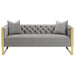 Eastbrook - Velvet Upholstered Tufted Sofa - Gray - JaxCo Furniture