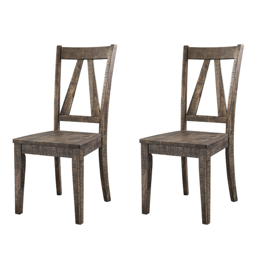 Finn - Wooden Side Chair (Set of 2) - Chocolate - JaxCo Furniture