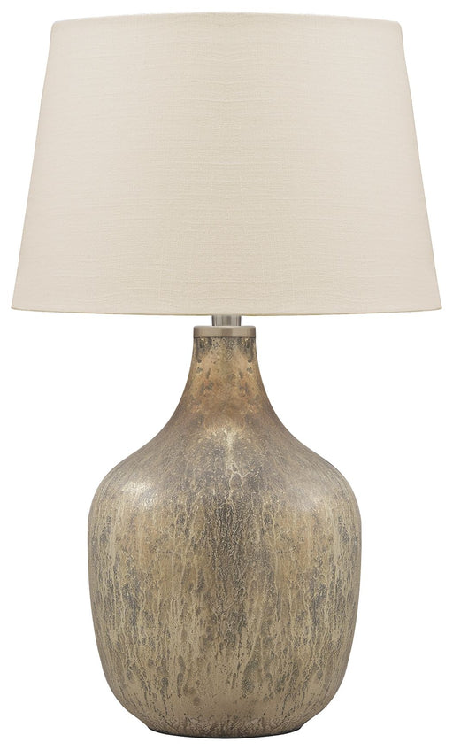Mari - Gray / Gold Finish - Glass Table Lamp - JaxCo Furniture