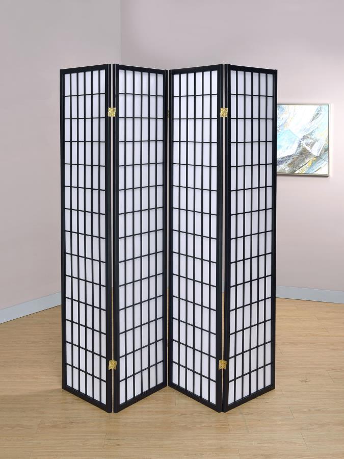 Roberto - 4-Panel Room Divider Folding Shoji Screen - JaxCo Furniture