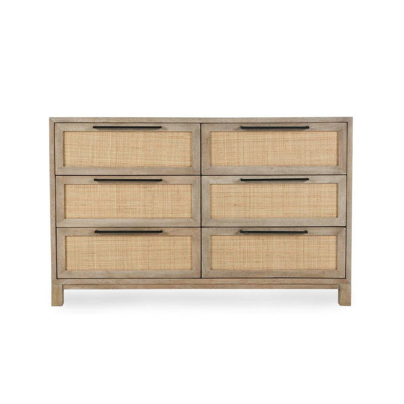 Jensen - 6 Drawer Dresser - Taupe - JaxCo Furniture
